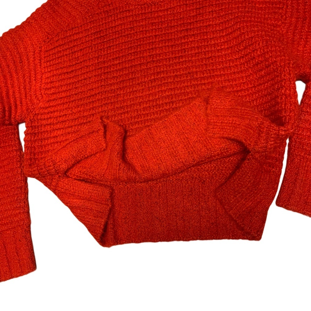 pistola Red Chunky Ribbed Crewneck Sweater - Picture 3 of 4